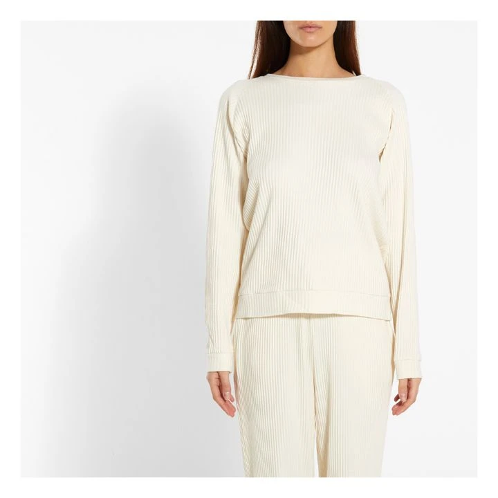 Basic Ribbed Sweatshirt | Off White 5 Basic Ribbed Sweatshirt | Off White - Image 3