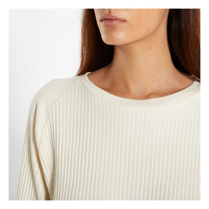Basic Ribbed Sweatshirt | Off White 7 Basic Ribbed Sweatshirt | Off White - Image 5