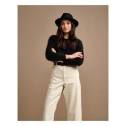 Bellerose Datti Angora Jumper - Women's Collection | Black -A.P.C. Store datti angora jumper women s collection 1 7