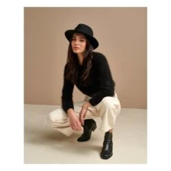 Bellerose Datti Angora Jumper - Women's Collection | Black -A.P.C. Store datti angora jumper women s collection 1 8