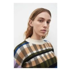 Organic Cotton Checkered Autumn Sweater | Ecru -A.P.C. Store unnamed file 1067