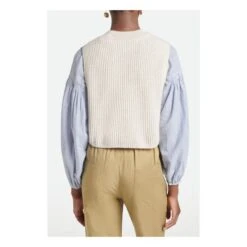 Vanessa Bruno Ania Sleeveless Merino Wool Vest | Beige -A.P.C. Store unnamed file 1073