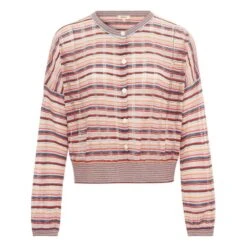 Bellerose Domca Sparkly Striped Sweater - Women's Collection | Pink