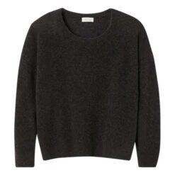 American Vintage Razpark Crew Neck Wool Jumper | Dark Grey
