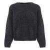 American Vintage East Alpaca Crew Neck Jumper | Marled Charcoal Grey