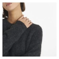 American Vintage East Alpaca Crew Neck Jumper | Marled Charcoal Grey -A.P.C. Store unnamed file 1194