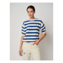 Bobo Choses Striped Knit Short Sleeve Sweater | Ecru 12 Bobo Choses Striped Knit Short Sleeve Sweater | Ecru -A.P.C. Store unnamed file 1213