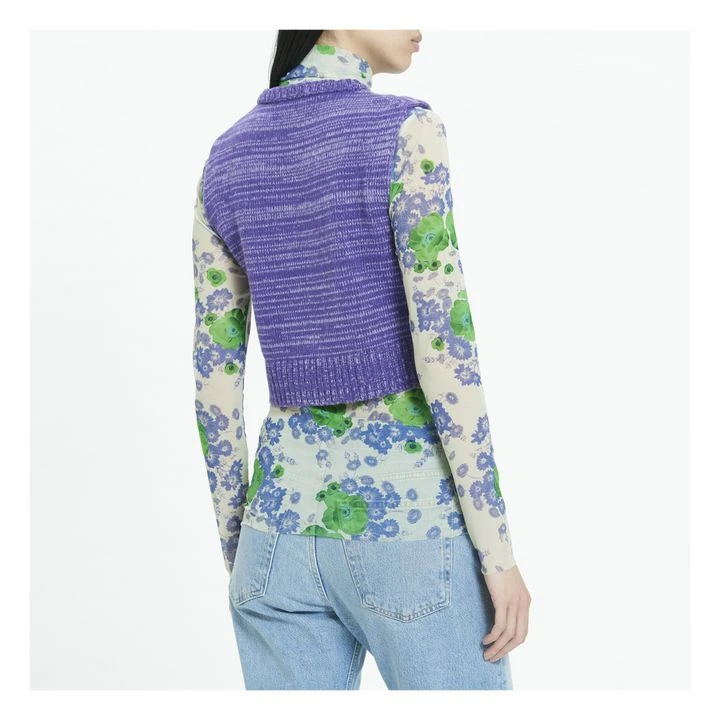 Ganni Graphic Recycled Wool Vest | Purple 5 Ganni Graphic Recycled Wool Vest | Purple - Image 3