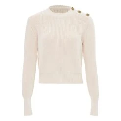Anita Conti Merino Wool Sweater | Latte