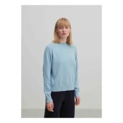 Organic Cotton Pointelle Sweater - Women's Collection | Light Blue -A.P.C. Store unnamed file 1395