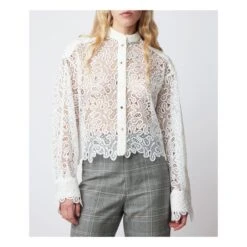 Cleo Guipures Shirt | White -A.P.C. Store unnamed file 142