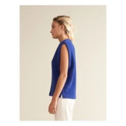 Bellerose Derho Sleeveless Sweater - Women's Collection | Blue -A.P.C. Store unnamed file 1427
