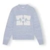 Ganni Pull Graphique Butterfly Laine Recyclée | Ice Blue -A.P.C. Store unnamed file 1438