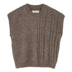 Ingeborg Sleeveless Sweater In Wool | Brown