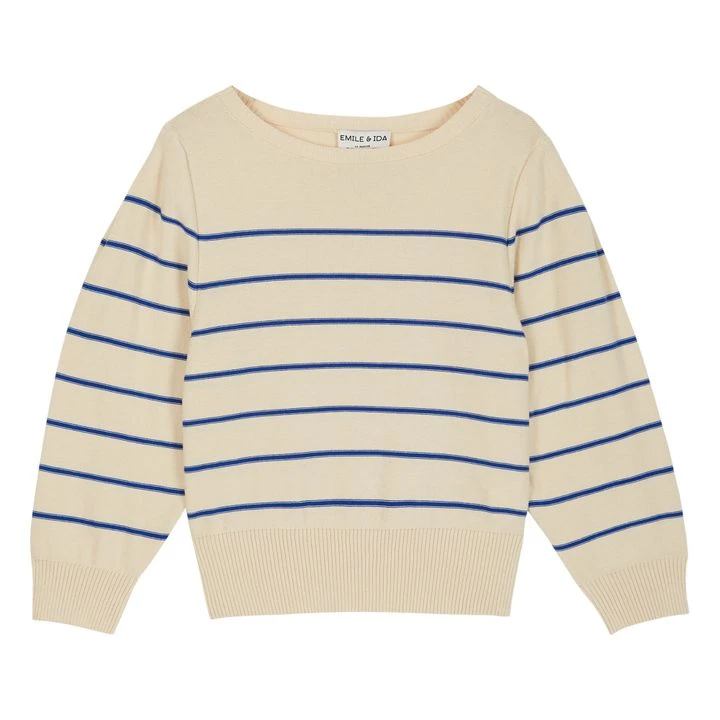 Organic Cotton Striped Jumper - Women’s Collection | Ecru 3 Organic Cotton Striped Jumper - Women’s Collection | Ecru