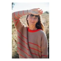 Organic Cotton Striped Sweater | Taupe Brown -A.P.C. Store unnamed file 1478