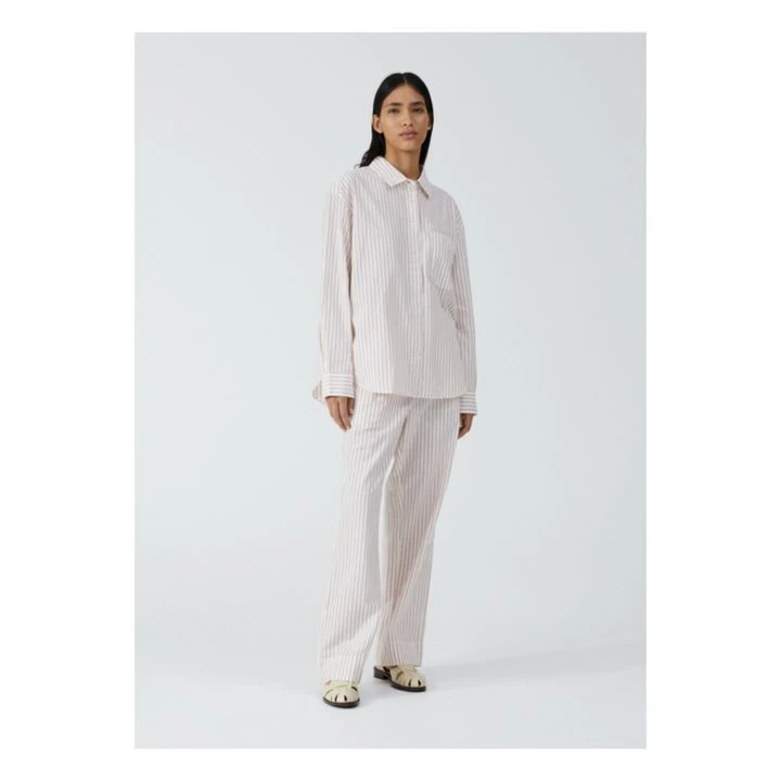 Lala Striped Organic Cotton Shirt | Rosewood 4 Lala Striped Organic Cotton Shirt | Rosewood - Image 2