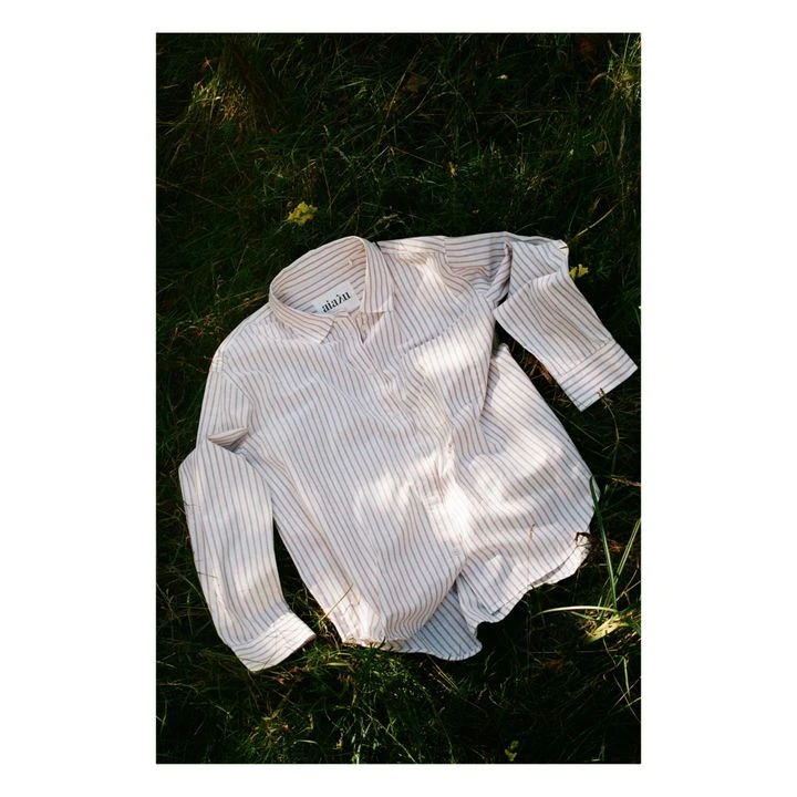 Lala Striped Organic Cotton Shirt | Rosewood 6 Lala Striped Organic Cotton Shirt | Rosewood - Image 4