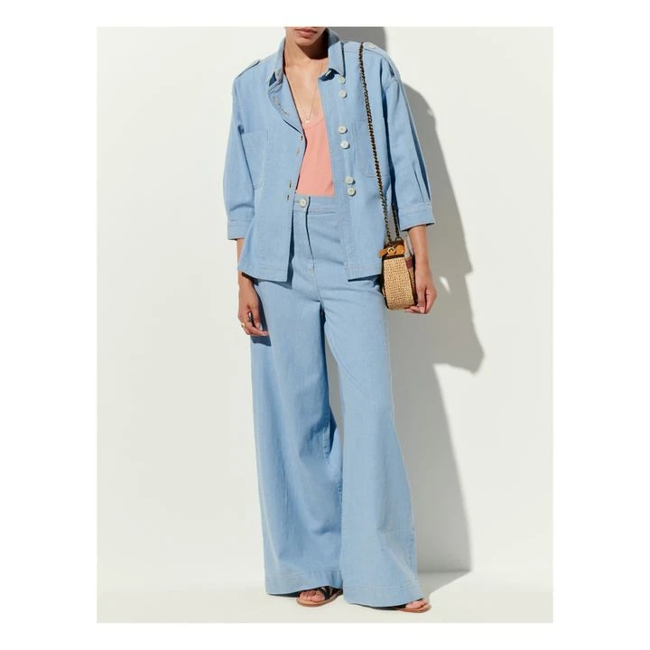 James Cotton And Linen Shirt | Light Blue 4 James Cotton And Linen Shirt | Light Blue - Image 2