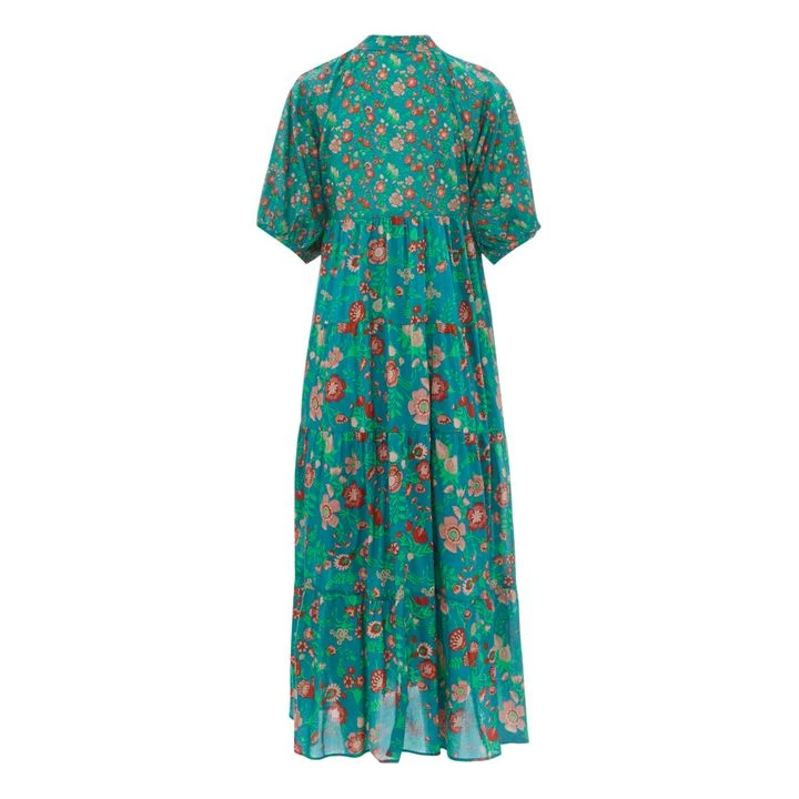 LEON & HARPER Organic Cotton Rizi Gipsy Dress | Green 4 LEON & HARPER Organic Cotton Rizi Gipsy Dress | Green - Image 3