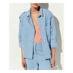 James Cotton And Linen Shirt | Light Blue 13 James Cotton And Linen Shirt | Light Blue -A.P.C. Store unnamed file 162