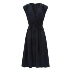 Galatée Cupro Dress | Dark Grey