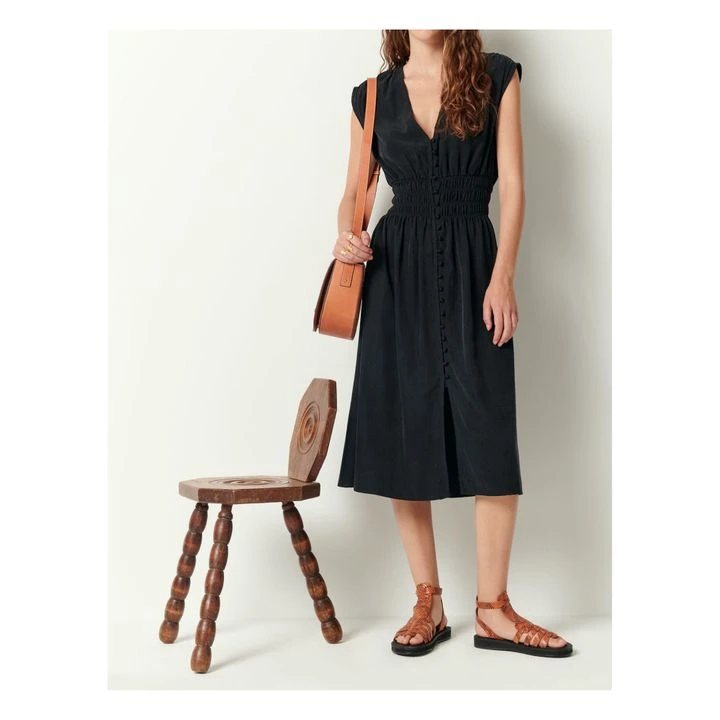 Galatée Cupro Dress | Dark Grey 5 Galatée Cupro Dress | Dark Grey - Image 3