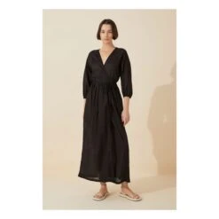 Organic Cotton Wrap Dress | Black -A.P.C. Store unnamed file 1660