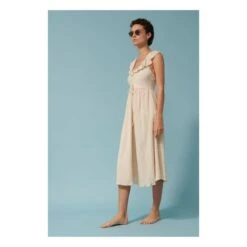 Dylan Cotton Crepe Dress | Sand 15 Dylan Cotton Crepe Dress | Sand -A.P.C. Store unnamed file 1756