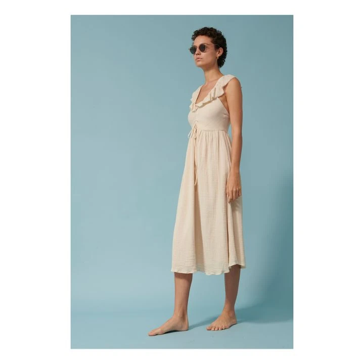 Dylan Cotton Crepe Dress | Sand 8 Dylan Cotton Crepe Dress | Sand - Image 6