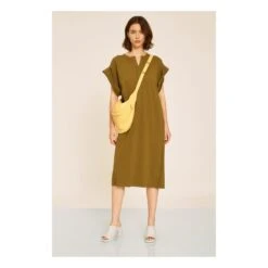 Heras Organic Cotton Dress | Olive Green -A.P.C. Store unnamed file 1781