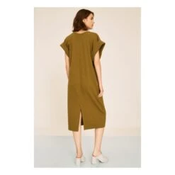 Heras Organic Cotton Dress | Olive Green -A.P.C. Store unnamed file 1783