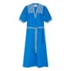 LEON & HARPER Risque Embroidered Organic Cotton Dress | Electric Blue -A.P.C. Store unnamed file 1794