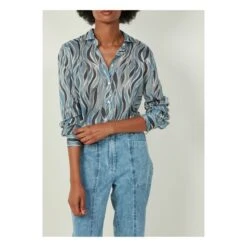 Hartford Printed Heart Shirt | Blue -A.P.C. Store unnamed file 183