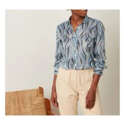 Hartford Printed Heart Shirt | Blue -A.P.C. Store unnamed file 184