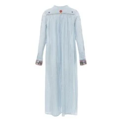 Cotton Khadi Mexican Embroidered Dress | Blue -A.P.C. Store unnamed file 1850