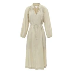 Arabella Cotton Poplin Dress | Oatmeal