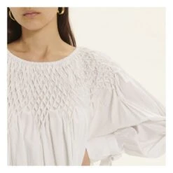 Cecile Smocked Dress | White -A.P.C. Store unnamed file 1908