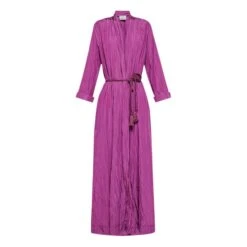 FORTE_FORTE Chic Crumpled Taffeta Dress | Mauve