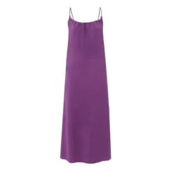 Nissa Double Cotton Gauze Dress | Purple