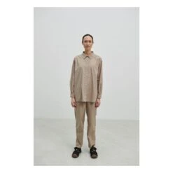 Edgar Organic Cotton Poplin Shirt | Beige -A.P.C. Store unnamed file 199