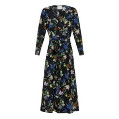 FORTE_FORTE Robe "Belle De Jour" Soie Crêpe De Chine | Blue Black