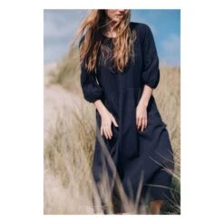 Vero Cotton Gauze Dress | Navy Blue -A.P.C. Store unnamed file 2055