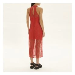 Ganni Recycled Materials Lace Dress | Red 9 Ganni Recycled Materials Lace Dress | Red -A.P.C. Store unnamed file 2059