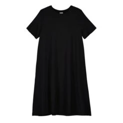 Organic Cotton A-Line Dress | Black