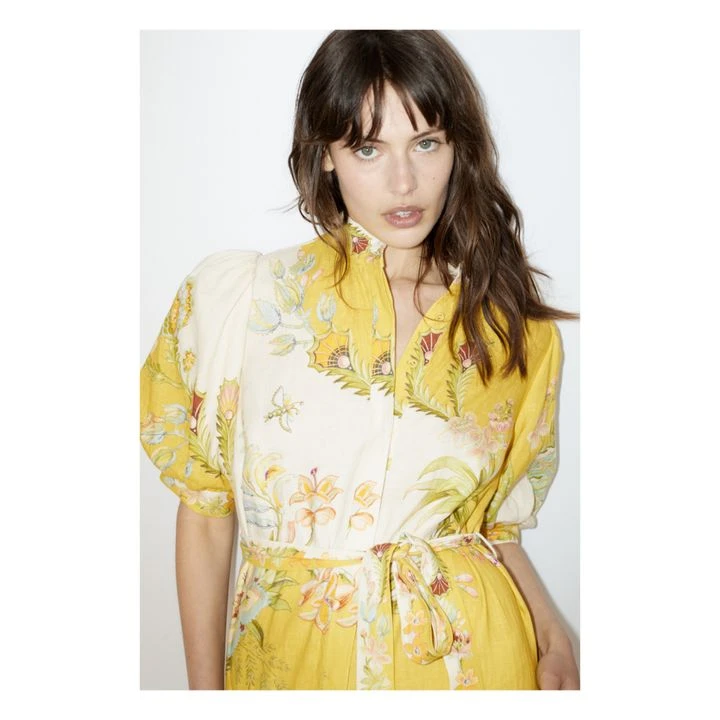 Ira Linen Dress | Lemon Yellow 5 Ira Linen Dress | Lemon Yellow - Image 3