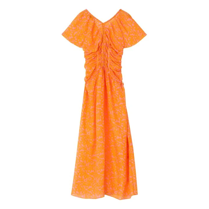 Rodebjer Mercurius Silk Dress | Orange 3 Rodebjer Mercurius Silk Dress | Orange