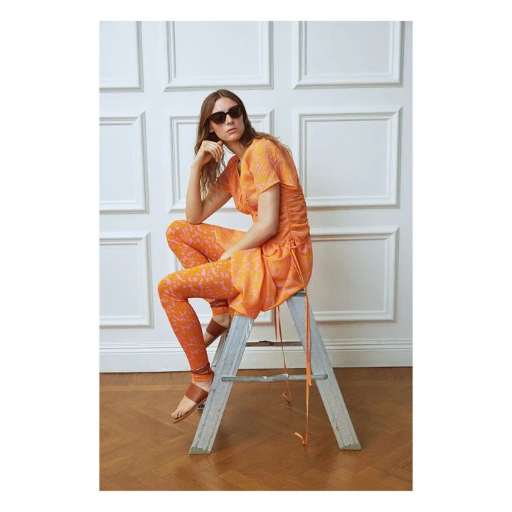 Rodebjer Mercurius Silk Dress | Orange 4 Rodebjer Mercurius Silk Dress | Orange - Image 2