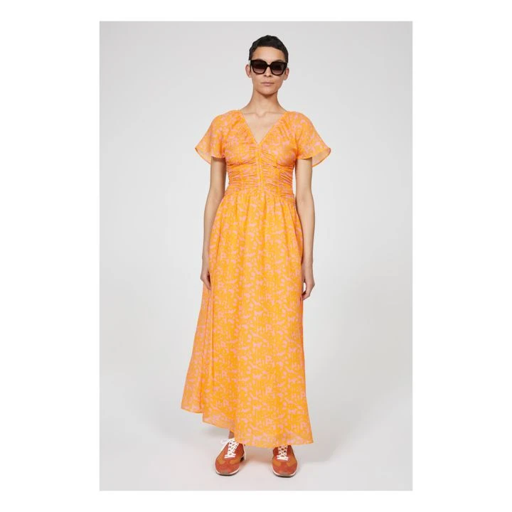 Rodebjer Mercurius Silk Dress | Orange 5 Rodebjer Mercurius Silk Dress | Orange - Image 3