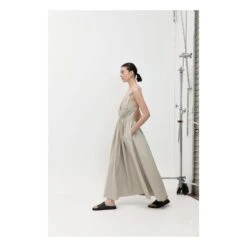 Plunging Décolleté Dress Recycled Materials | Ecru -A.P.C. Store unnamed file 2115